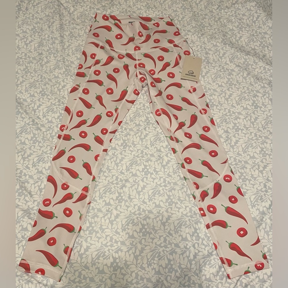 Feed Me Fight Me Red Chili Compression Pants (Leggings)